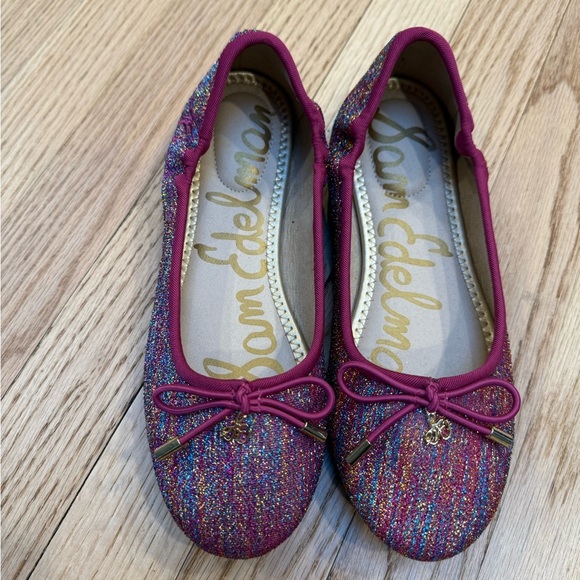 Sam Edelman Felicia Berry Shimmer Ballet Flats - Picture 2 of 5